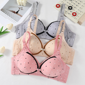 Nouveau Style soutien-gorge d'allaitement quotidien anneau en acier conception d'ouverture avant push-up grossesse lactation Anti-exposition Logo tasse sans fil - Product Image 3