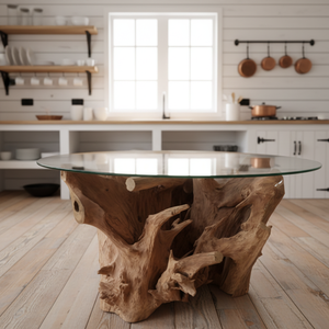 Antique <b>Reclaimed</b> Teak Wood Traditional Farmhouse Solid Wood Adjustable Dining <b>Table</b> for Apartment and Hotel Use - Product Image 3