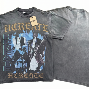 T-shirt surdimensionné personnalisé pour homme, effet délavé, style vintage, impression DTG, graphique rétro, streetwear unisexe, fabricant de t-shirts en gros - Product Image 1