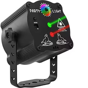Cái nhìn mới mini LED Disco DJ ánh sáng sân khấu 3-lỗ chùm tia <span class=keywords><strong>laser</strong></span> hộp đêm đám cưới trang trí điều khiển từ xa ấm chiếu đèn - Product Image 1