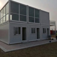 Maison modulaire préfabriquée de luxe à 2 étages en acier, entièrement meublée, transportable, en kit, type conteneur maritime