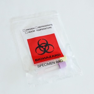 Pe nhựa 6 ''<span class=keywords><strong>x</strong></span> 9'' rõ ràng Zip khóa Kangaroo Túi biểu tượng tùy chỉnh in 3 lớp 2 mil Biohazard mẫu giao thông vận tải Túi - Product Image 2