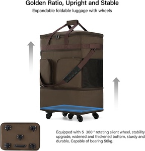 Maleta Expandible y Plegable con Ruedas, Bolsa de Viaje con Ruedas, Bolsa de Lona, Bolsa de Transporte de Ropa, Maleta Ligera de Gran Capacidad - Product Image 2