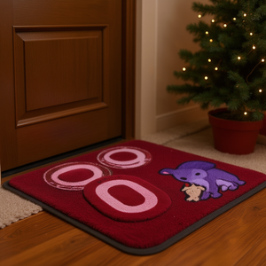 Alfombra de Piso Antideslizante de Poliéster Suave y Duradero, Diseño Ovalado de Diamantes, 14x23 Pulgadas, Color Sólido, para Hogar, Hotel, Baño, Auto, Navidad - Product Image 2