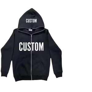 2025 sudaderas con capucha de algodón 100% de alta calidad para hombres, ropa de calle americana para estampado Puff, técnica de lavado Regular personalizada - Product Image 1