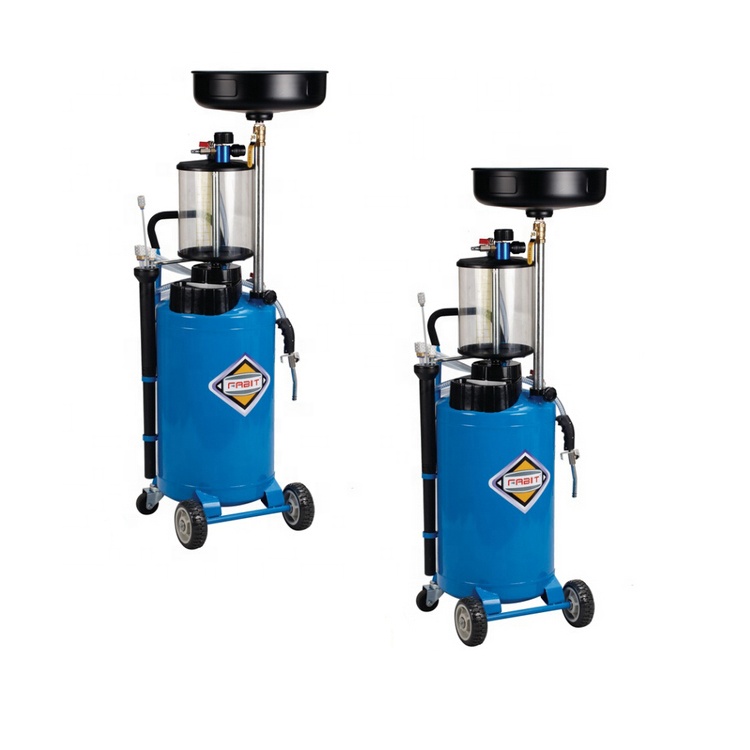 Переносной коллектор для слива отработанных жидкостей на 80 л с тележкой