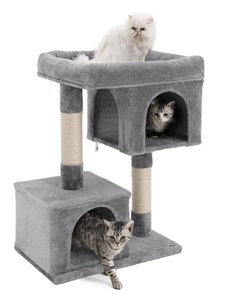 Diskon Besar Grosir Kualitas Tinggi Penggaruk Kayu Unik Mode Dapat Dilipat Sisal dengan Tangga Produk Hewan Peliharaan Pohon Kucing - Product Image 2