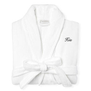Albornoz de spa blanco de rizo de algodón 100% de lujo con logotipo personalizado de alta calidad para parejas - Product Image 2