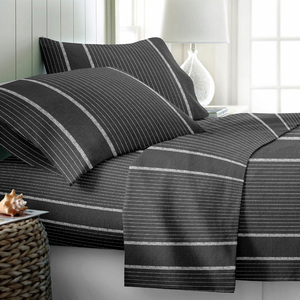 Ensemble de draps Queen luxueux et doux 100% polyester Design moderne Certifié OEKO-TEX 1800TC Nombre de fils - Product Image 1