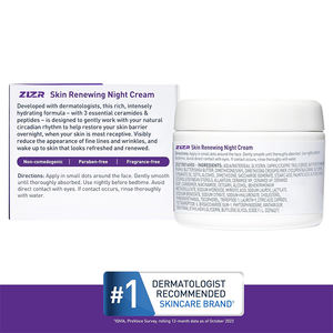 Crema de Noche Renovadora de Piel con 3X Ceramida, Ácido Hialurónico y Niacinamida, Reparadora e Hidratante para Todo Tipo de Piel - Product Image 3