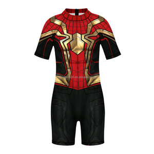 Costume da Bagno per Bambini a Tema Supereroi - Stile Spiderman e Capitan America, Modello Aderente Intero per Ragazzi e Ragazze - Product Image 1