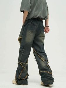High Street Wear Boys & Men's Women's Vintage Medium Wash Mid Waist Straight Cotton Denim <b>Jeans</b> - Product Image 3