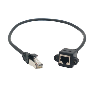 <span class=keywords><strong>Câble</strong></span> RJ45 8P8C mâle à femelle <span class=keywords><strong>Câble</strong></span> <span class=keywords><strong>Ethernet</strong></span> Veste Montage sur panneau Extension LAN Cat5e - Product Image 1