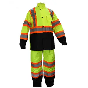 Jacket and pants safety waterproof rain coat