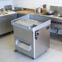 MQR-3 Nouveau trancheur de viande fraîche 220V, 3 tailles de coupe (épaisseur 5/8/2,5 mm), acier inoxydable, automatique, haute capacité 300-800 kg/h