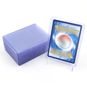 Protège-cartes rigides transparents de 34 pouces avec fermeture à clip, protecteurs scellés robustes pour cartes professionnelles et de collection - Product Image 1