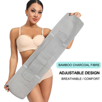 Venta al por mayor de fibra de carbón de bambú vientre ajustable mejorado postparto cintura entrenador cuerpo moldeador cinturón Control de barriga fajas