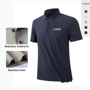 Wholesale Active Tops Golf Clothing Outdoor Running Loose Breathable Short Sleeve Ice Silk Polo Neck Custom Men'S Polo Shirt