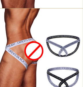 <span class=keywords><strong>ORLVS</strong></span> Ropa interior sexy para hombre Tanga al vacío sin tomar con entrepierna cruzada Bragas desnudas Beefcake Gay Bikini - Product Image 5