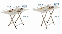 Table de salle à manger portative de petite table rectangulaire pliable pour l'usage extérieur de chambre à coucher de maison de location