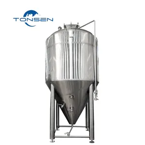 Cone bottom stainless steel beer fermentation storage tank