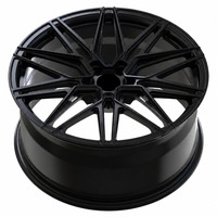 Jantes en aluminium forgé sur mesure 21 pouces, monobloc concave profond, noir brillant, multi-branches, pour voitures particulières, SUV, tout-terrain et course