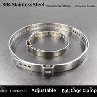 Collier de serrage universel en acier inoxydable SUS304 réglable à une seule oreille pour soufflet CV, métrique, pour applications automobiles