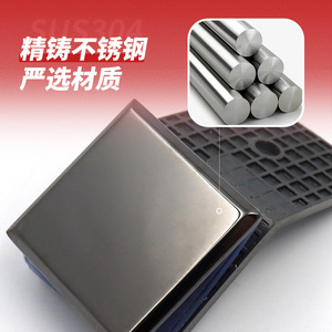 Stainless Steel Square Fixing Clips 90 180 Degree Single Sided Glass Door Hinge Minimalist Bath <b>Hardware</b> - Product Image 1