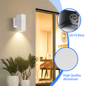 Aigostar parete esterna luce GU10 antracite in alluminio IP65 impermeabile up Down lampada per esterno balcone caldo bianco CCT illuminazione - Product Image 3