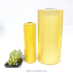 Película de PVC Elástica Transparente de Alta Calidad, Fabricada en China, a Bajo Precio, para Envolver Alimentos, Rollo <span class=keywords><strong>Jumbo</strong></span> - Product Image 6