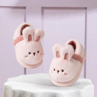 Chaussons pour enfants, pantoufles en peluche pour enfants, automne-hiver, pantoufles d'intérieur, dessin animé animal, grenouille, lapin, ours