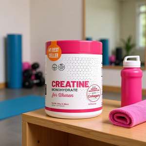Créatine monohydrate en poudre pour femmes, mélange de collagène et de <span class=keywords><strong>BCAA</strong></span> 5000 mg pour le tonus et la récupération musculaire - Product Image 6