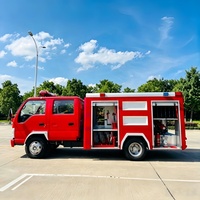 Camion-citerne à eau pour lutte contre les incendies Isuzu 2500L 3000L avec débit élevé de 1800 lpm, véhicule de réponse aux urgences durable