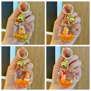 Atacado Novo Leite Capivara Flutuante Leite Dos Desenhos Animados Anime Oil Quicksand Bonito Presente Chá Líquido Copo Líquido Anime Acrílico <span class=keywords><strong>Keychain</strong></span> - Product Image 4
