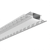 Profilé LED en aluminium pour plafond et mur, modèle 4080 Alu-Tw6214, en alliage d'aluminium, pour bande LED encastrée dans le plâtre.
