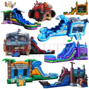 Casa de salto inflável adulto, residência exterior, pvc, crianças, saltos, castelo de salto, casa de salto, combo de água com deslizamento