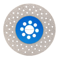 Disque à tronçonner diamanté double face brasé sous vide de qualité industrielle 125 mm avec bride M14 pour granit, pierre et céramique