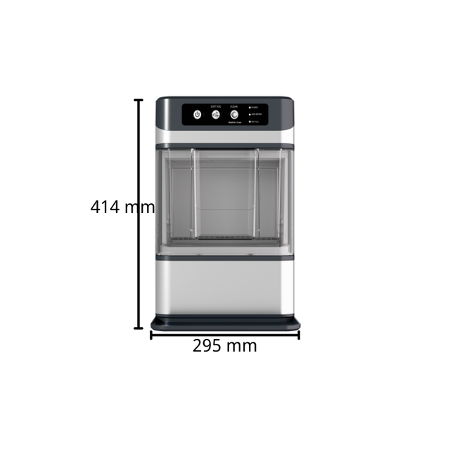 Nugget Ice Maker Chew Ice Machine with Transparent Lid - Monitor the Ice-Making Process