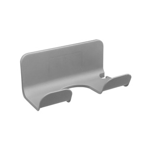 Wall Mounted Hair Dryer Holder Bright White Rectangular Durable Bathroom Storage Rack - Product Image 2