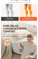 Eveekon Smart Kniemassagegerät mit Wärme Vibration Rotlichttherapie 660nm 850nm Therapie Wiederaufladbare Kniebandage zur Gelenkpflege