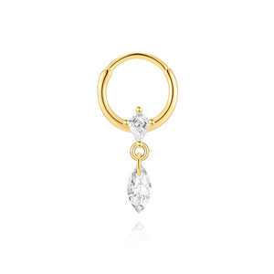 Anneaux de cartilage et de nez en argent sterling S925 plaqué or, délicats et souples, pour femmes - Product Image 2