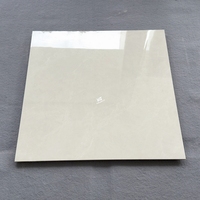 Carreaux de porcelaine modernes 60x60 gris clair poli effet marbre veiné brillant pour sol