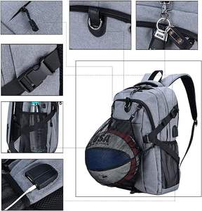 Sac à dos de sport décontracté avec compartiment pour ballon et chaussures pour basketball, football, volleyball, gym, voyage en plein air, échantillon gratuit - Product Image 5