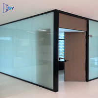 Cloison de bureau modulaire en verre à intensité variable pour salles de réunion, séparateur de pièce insonorisé intérieur