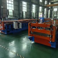 Máquina Perfiladora de Doble Capa de Alta Eficiencia para Paneles Metálicos Corrugados de Techo y Pared, con Núcleo de Rodamiento, 12m/min