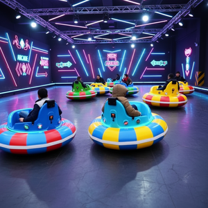 Véhicule tout-terrain QIQU pour la glace et le sol avec musique et lumières LED et télécommande, arène gonflable, <span class=keywords><strong>voiture</strong></span> tamponneuse pour enfants - Product Image 1