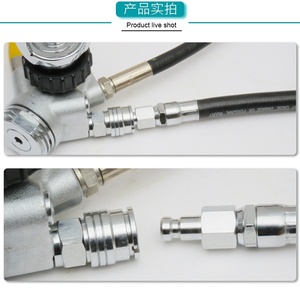 Stainless Steel Low Pressure Quick Disconnect Adapter for <b>Dive</b> <b>Regulator</b> with Hex Nut and Threaded Connector - Product Image 4