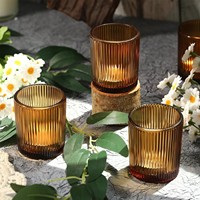 Elegante Großhandel Vintage Champagner Glas Tee licht halter Votiv Kerzenhalter für Herbst Dekor Boho Home Decoration
