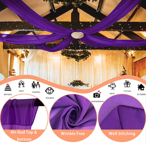 Modern Style Premium Quality Chiffon Backdrop <b>Curtains</b> Graceful Delicate Atmosphere Creators Wedding Hospital Windows - Product Image 4