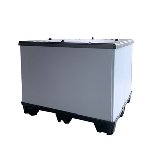 JOIN Conteneur d'expédition en vrac pliable en plastique Jump Bin avec couvercle Grand conteneur pliable Boîte-palette en plastique - Product Image 1